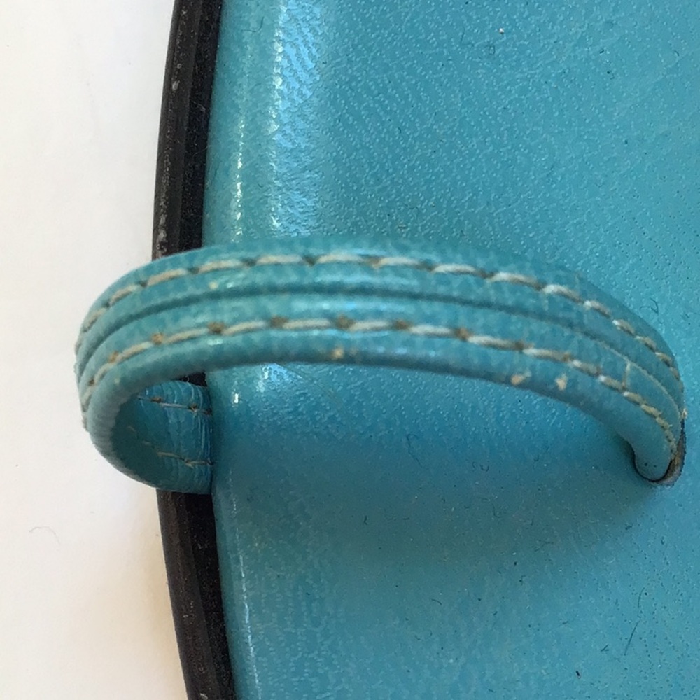 Damianis Teal Woven Italian Women's Sandals 7.5 Medium Retro Bohemian - Picture 4 of 7